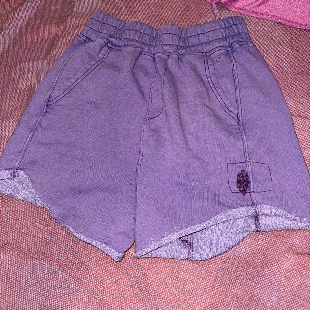 purple free people all star shorts